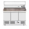 Arktic Pizzawerkbank met 3 deuren en koelvitrine 380+40L