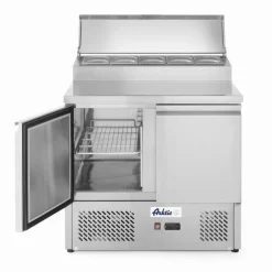 Arktic Saladette met 2 deuren en verhoogde GN vitrine 300L