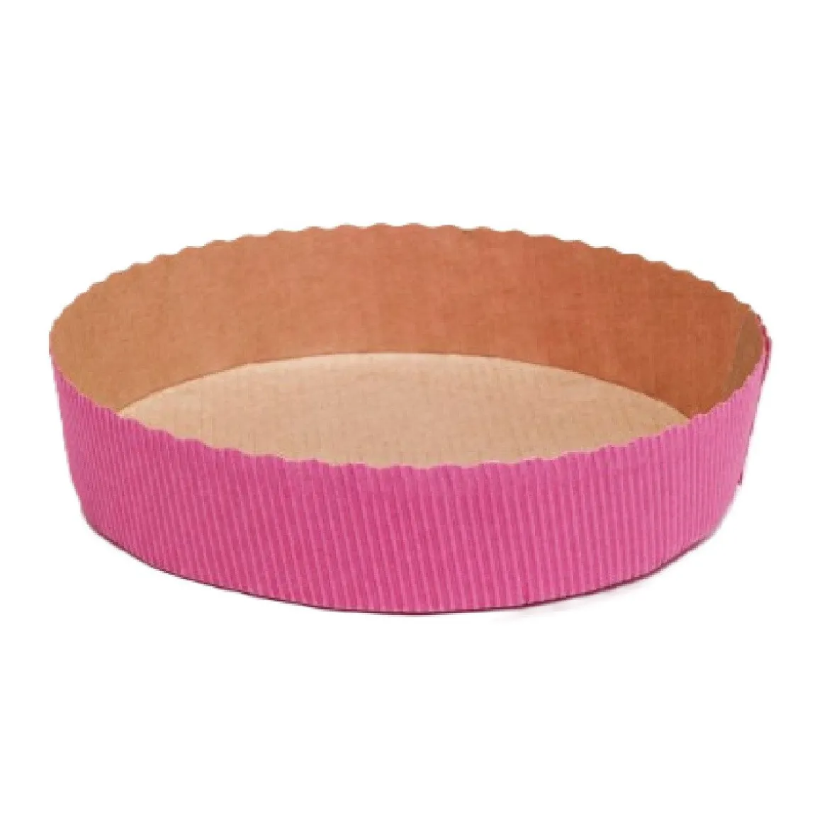 Bakvorm Karton Rond Ø15,5x3,5cm Roze (per stuk)