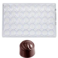 Bonbonvorm Chocolate World Rond Swirl (40x) Ø28 mm