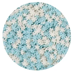 BrandNewCake Confetti Sneeuwvlokken Blauw/Wit 500gr.