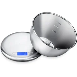 BrandNewCake RVS Keukenweegschaal met kom 5kg / 1g