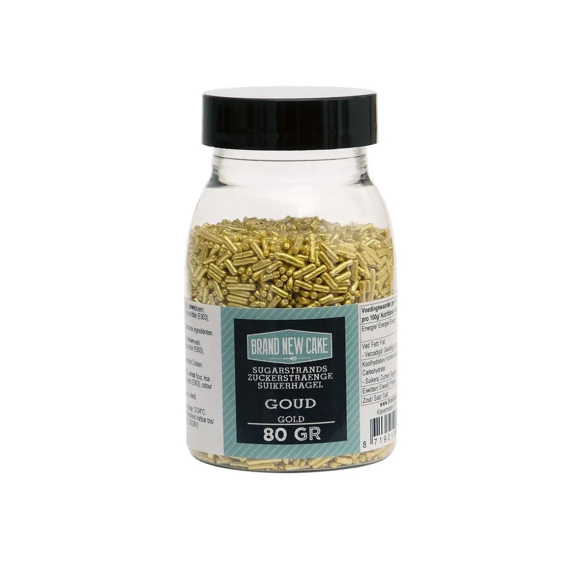 BrandNewCake Sugar Strands Metallic Goud 80gr.