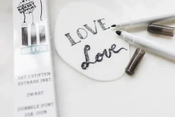 BrandNewCake Zwarte Stiften eetbare inkt set/3