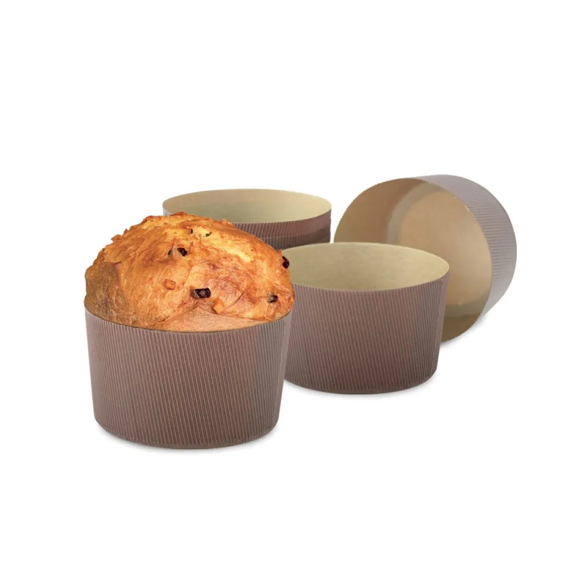 Canasta/Panettone Bakvorm Ø16x11(h) cm 5 stuks