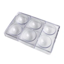 Chocolade Holvorm Chocolate World Halve Bol (6x) Ø70mm