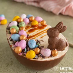 Chocolade Holvorm Pasen Half-Ei Glad (2x) 15,4x11x5,5cm.