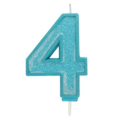 Culpitt Cijferkaars #4 Blauw met Glitter