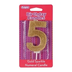 Culpitt Cijferkaars #5 Goud met Glitter