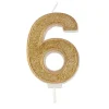 Culpitt Cijferkaars #6 Goud met Glitter