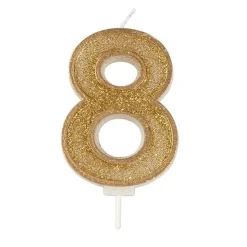 Culpitt Cijferkaars #8 Goud met Glitter