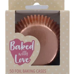 Culpitt Cupcake Vormpjes Folie Rosé Goud 50mm 50st.