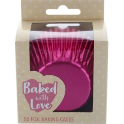 Culpitt Cupcake Vormpjes Folie Roze 50mm 50st.