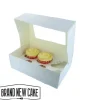 Cupcake Doosje 6 / 12 MINI Wit (incl. tray-venster) 3st.