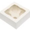 Cupcake Doosje 4 Wit (incl. tray met venster) 3st.