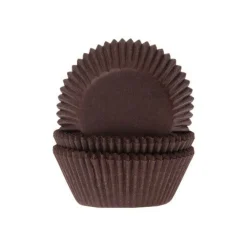 Cupcake Vormpjes HoM Bruin 50x33mm. 50st.