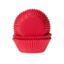 Cupcake Vormpjes HoM Dieprood 50x33mm. 50st.
