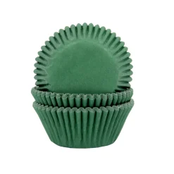 Cupcake Vormpjes HoM Donker Groen 50x33mm. 50st.