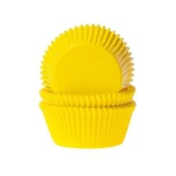 Cupcake Vormpjes HoM Geel 50x33mm. 500st.