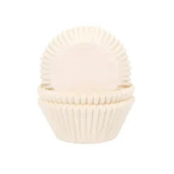 Cupcake Vormpjes HoM Ivoor 50x33mm. 50st.