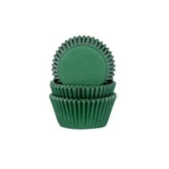 Cupcake Vormpjes HoM MINI Donker Groen 35x23mm. 60st.