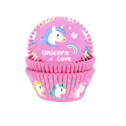 Cupcake Vormpjes HoM Unicorn 50x33mm. 50st.