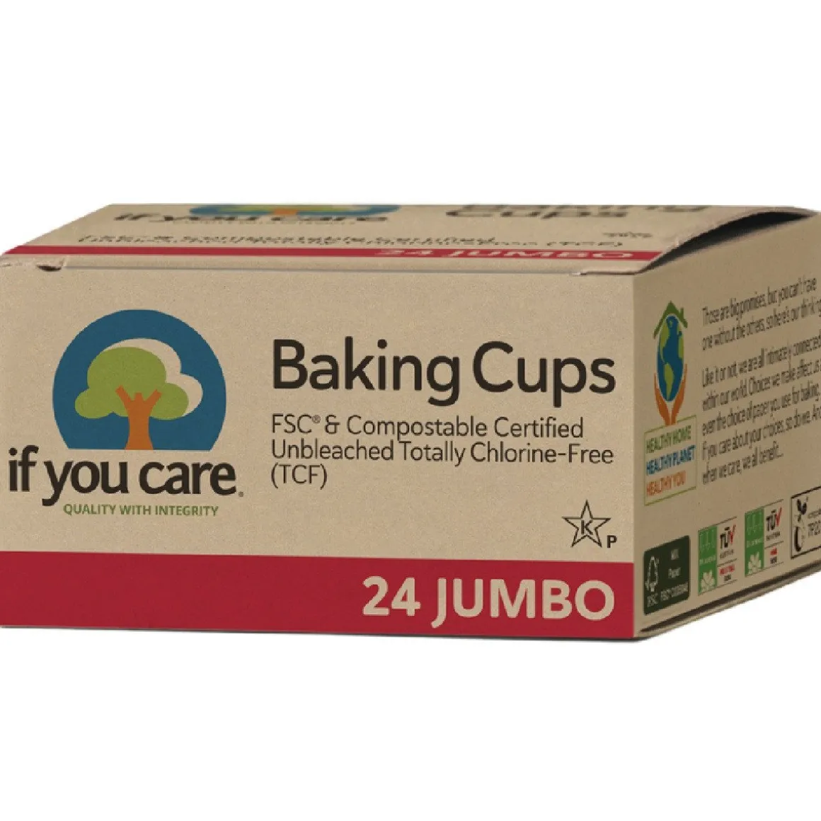 Cupcake Vormpjes Kraft Jumbo Ongebleekt 62x40mm 24st.