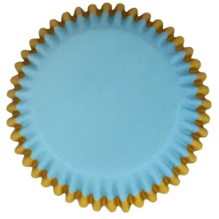 Cupcake Vormpjes PME Blauw met Gouden Rand 30 stuks