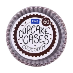 Cupcake Vormpjes PME Chocolade Bruin 60 stuks