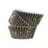 Cupcake Vormpjes PME Zwart met Goud 30 stuks