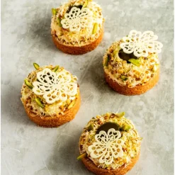 Dobla Chocoladedecoratie Lace Bloemen Wit (96 stuks)