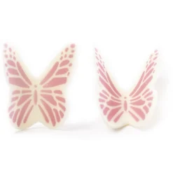 Dobla Chocoladedecoratie Vlinders Roze/Wit (120 stuks)