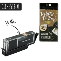 Eetbare Inkt Cartridge Zwart-klein XL (CLI-551B)
