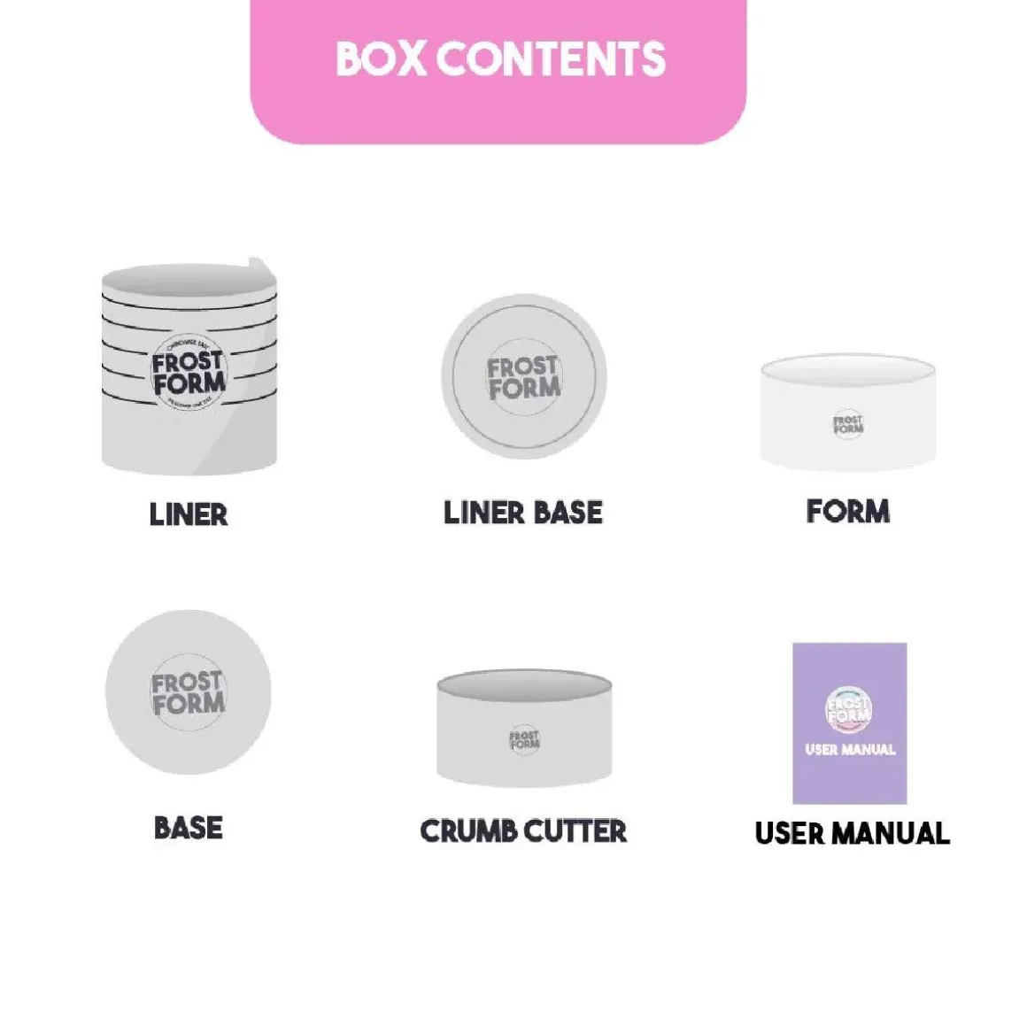 Frost Form Taart Coating Kit Rond 10cm