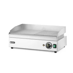 Hendi Bakplaat half geribbeld 220V/2400W