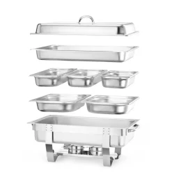 Hendi Chafing Dish Set + 2x GN 1/2 & 3x GN 1/3