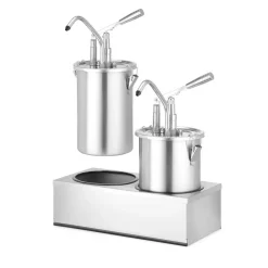 Hendi Sauspomp roestvast staal set 2 stuks 2x 4,5L