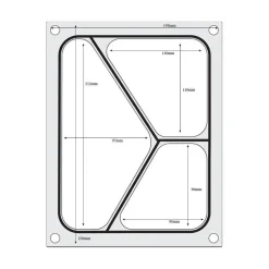 Hendi Traysealer matrix Driedelige container 227x178 mm