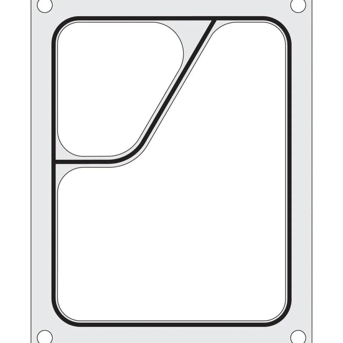 Hendi Traysealer matrix Tweedelige colt container 227x178 mm