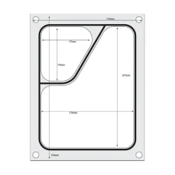 Hendi Traysealer matrix Tweedelige colt container 227x178 mm