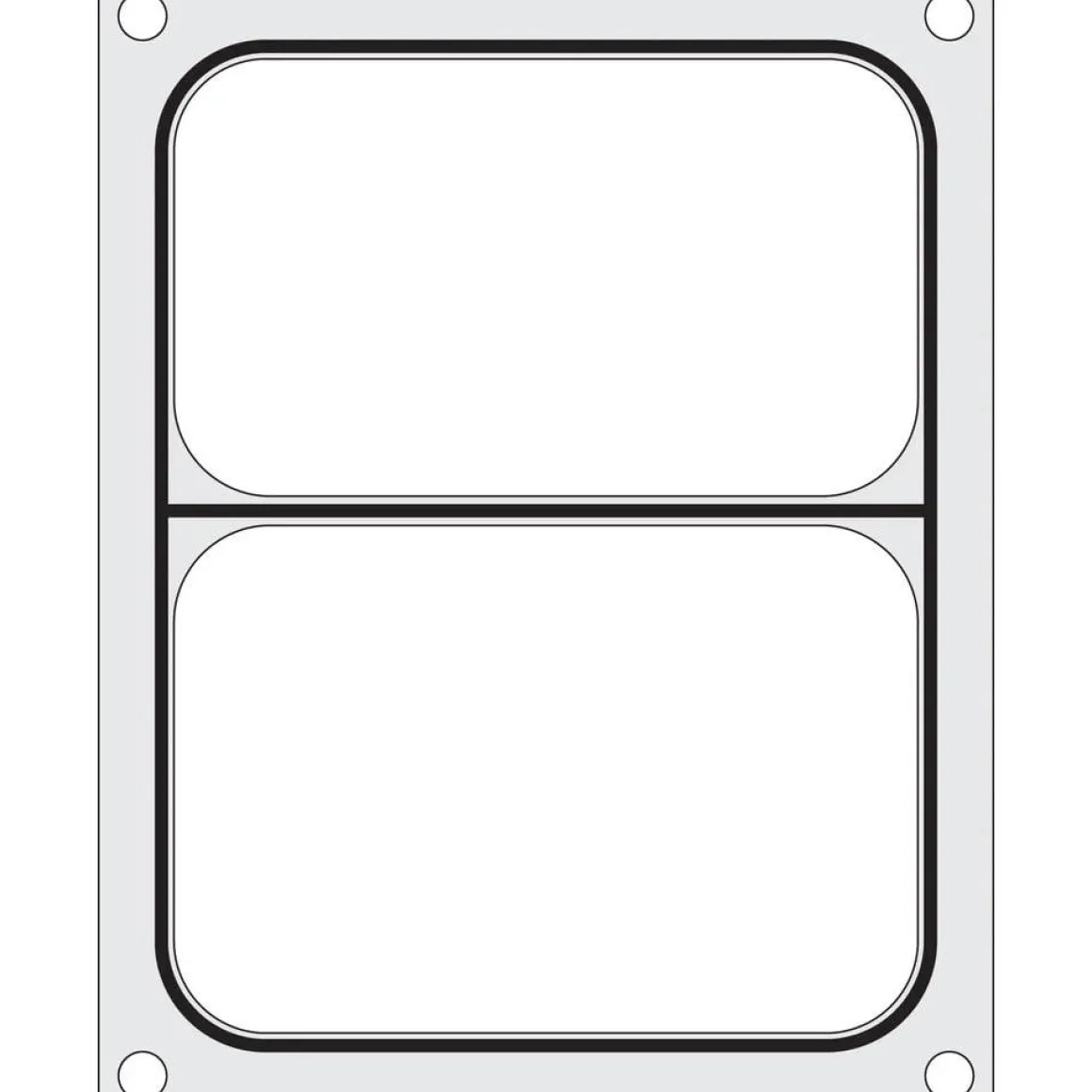 Hendi Traysealer matrix Twee-delige container 227x178 mm