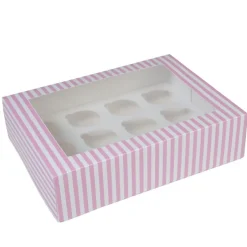 HoM Cupcake Doosje 12 Circus (incl. tray met venster) 2st.