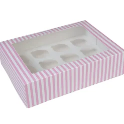 HoM Cupcake Doosje 12 Circus (incl. tray met venster) 50st**