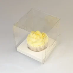 HoM Cupcake Doosje 1 Transparant (incl. tray) 20st.