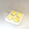 HoM Cupcake Doosje 4 Transparant (incl. tray) 10st.
