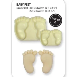 JEM Pop it uitsteker/mal Baby feet (baby voetjes) set/2