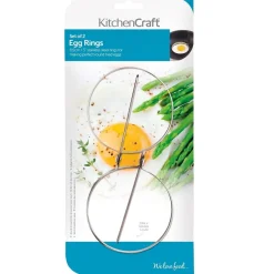 Kitchen Craft Eier Bakringen RVS Set/2