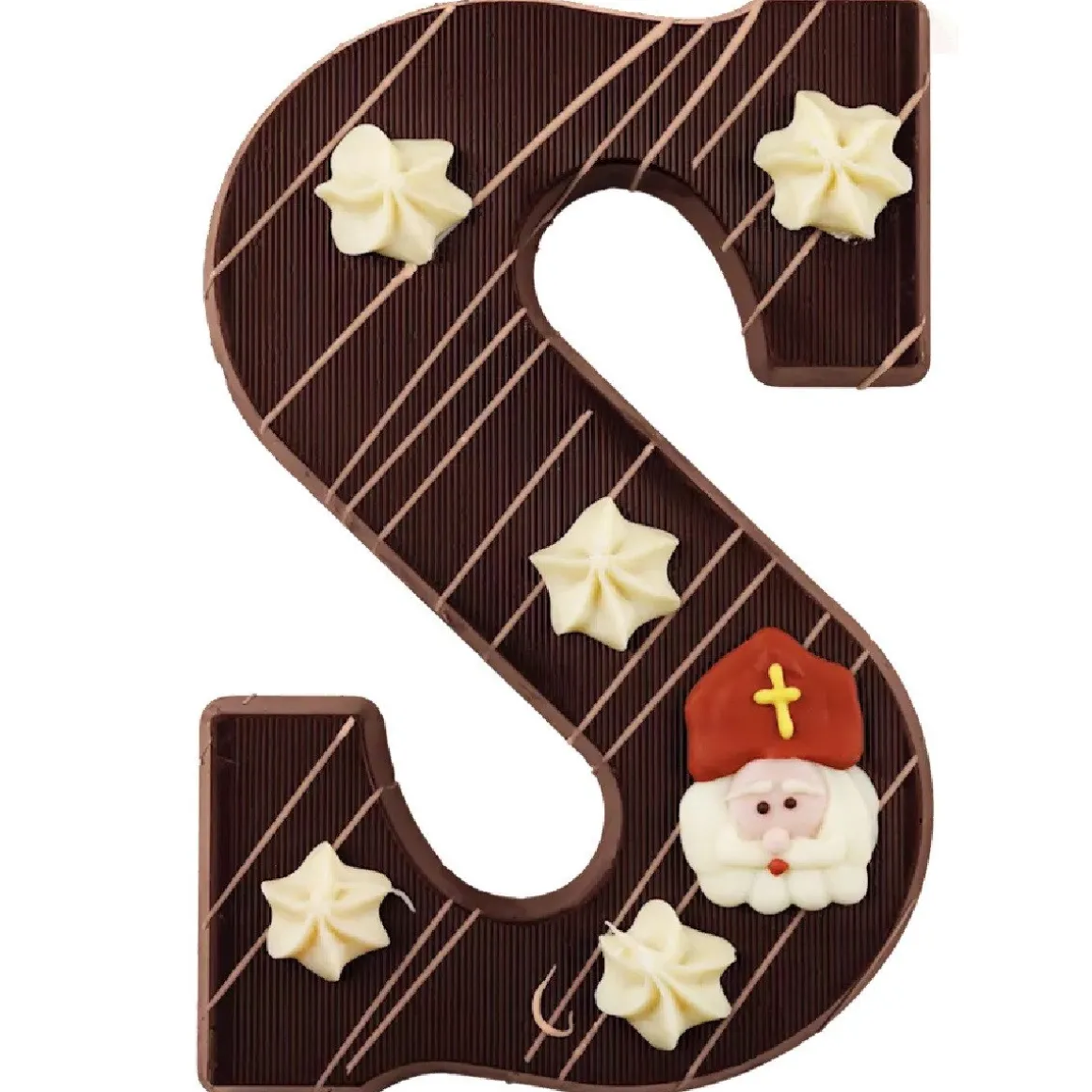 Luxe Chocoladeletter Puur -Letter S- 220g