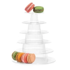 Macaron standaard plastic 6 delig