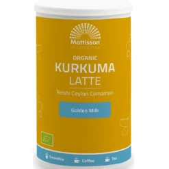 Mattisson Kurkuma Latte Ongezoet Biologisch 160g
